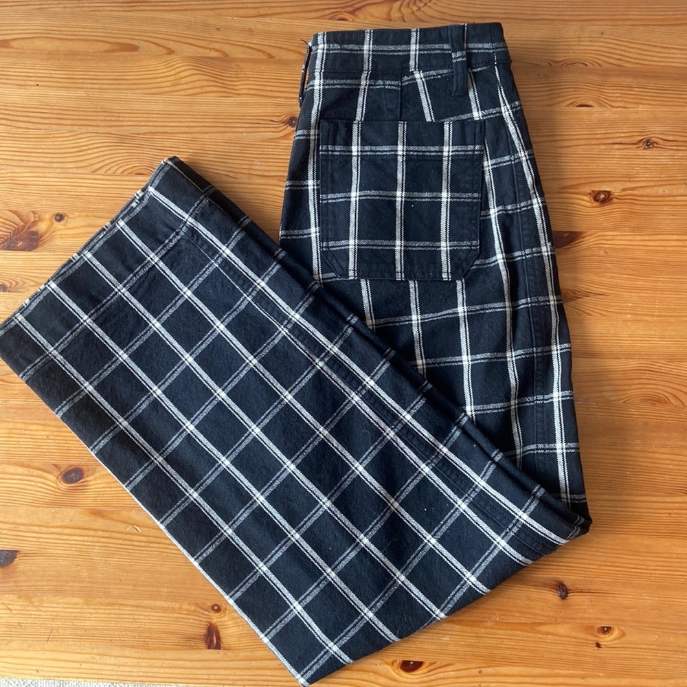 Madewell wide leg window panel pants